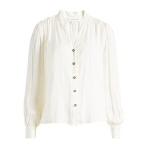 TREASURE & BOND EUC Pintuck Popover Blouse Top Ivory S